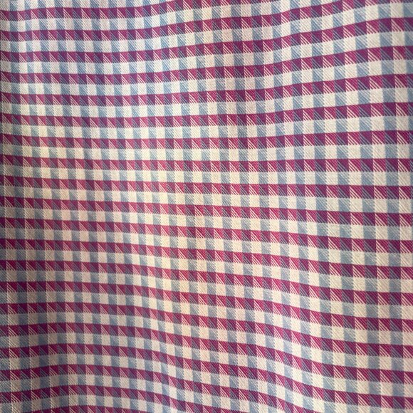 Stone Rose Gingham Check Dress Shirt - Pink/Blue/White - Size 4 (Large) - Picture 7 of 9